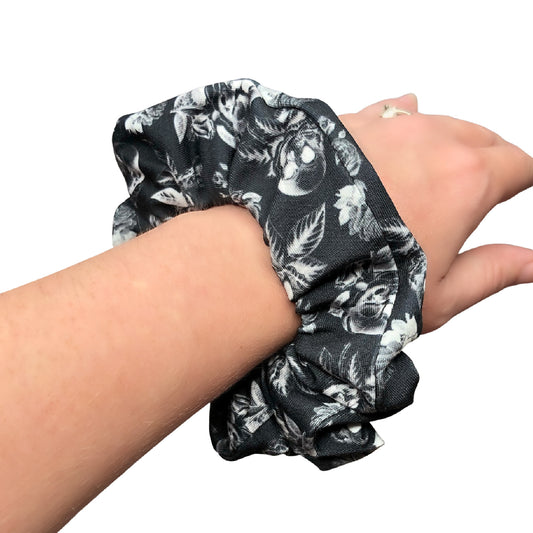 Skulls and Roses Scrunchie