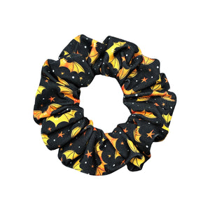 Black and Orange Bat Scrunchie