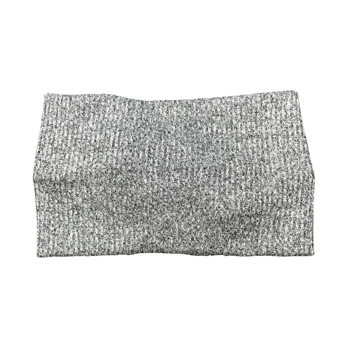 Wide Heather Gray Rib Knit Headband