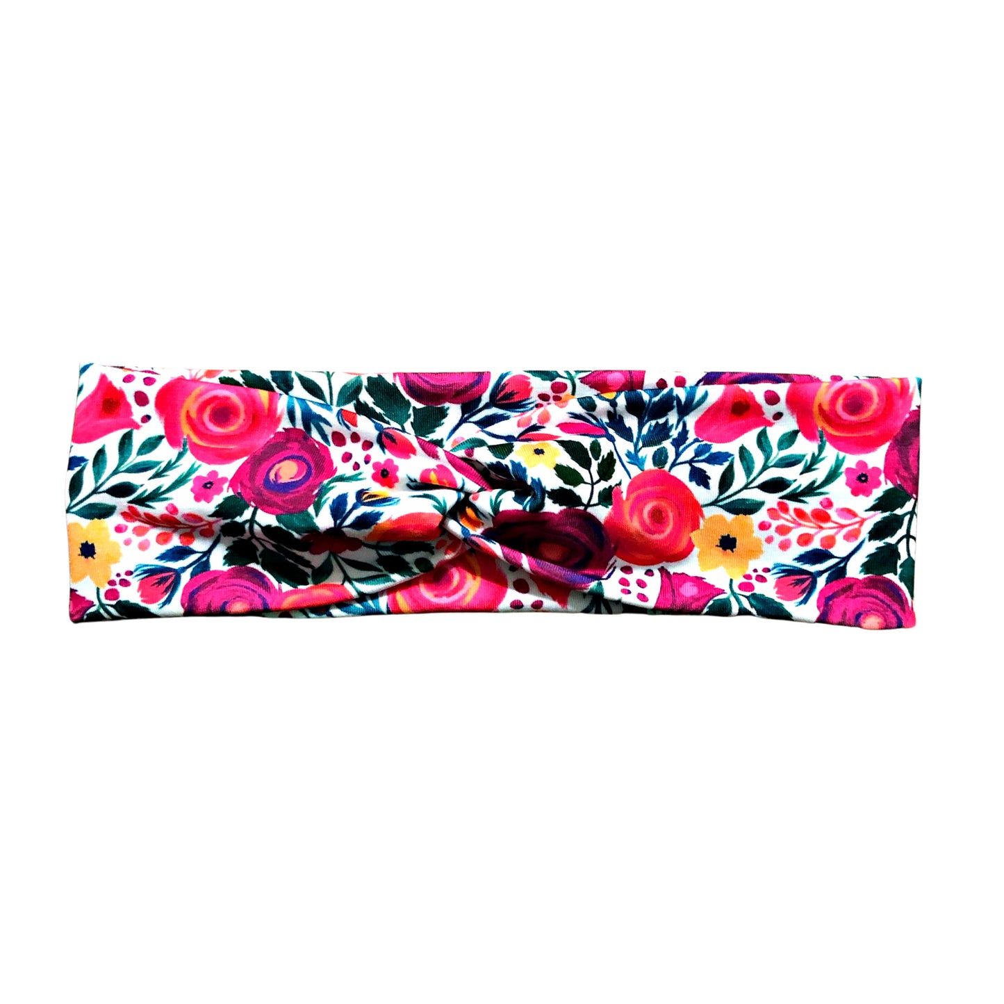 Wide Neon Floral Headband for Women