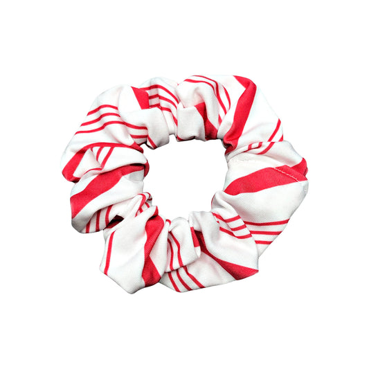 White Candy Cane Stripe Scrunchie