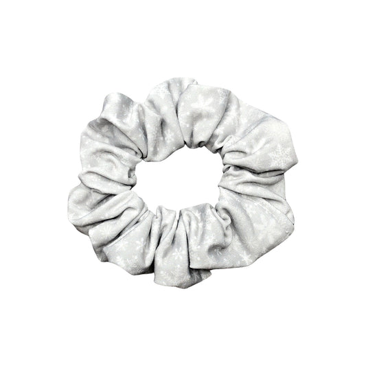 Gray Snowflake Scrunchie