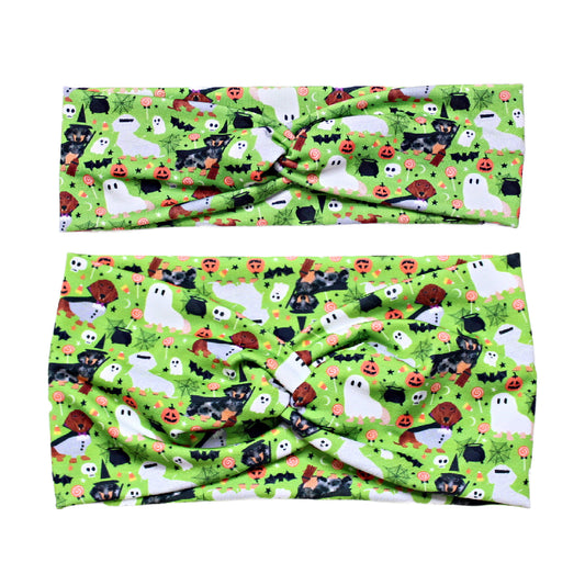 Green Halloween Dachshund Dogs Headband