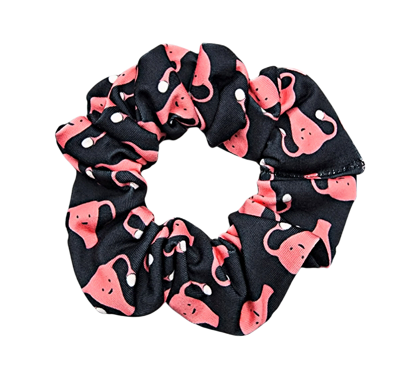 Kawaii Uterus OBGYN Scrunchie