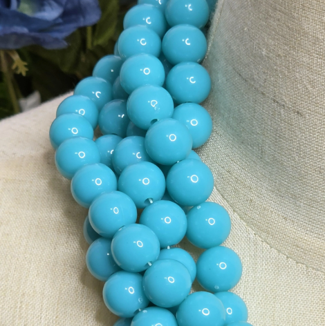 Ocean Blue Bead Statement Necklace