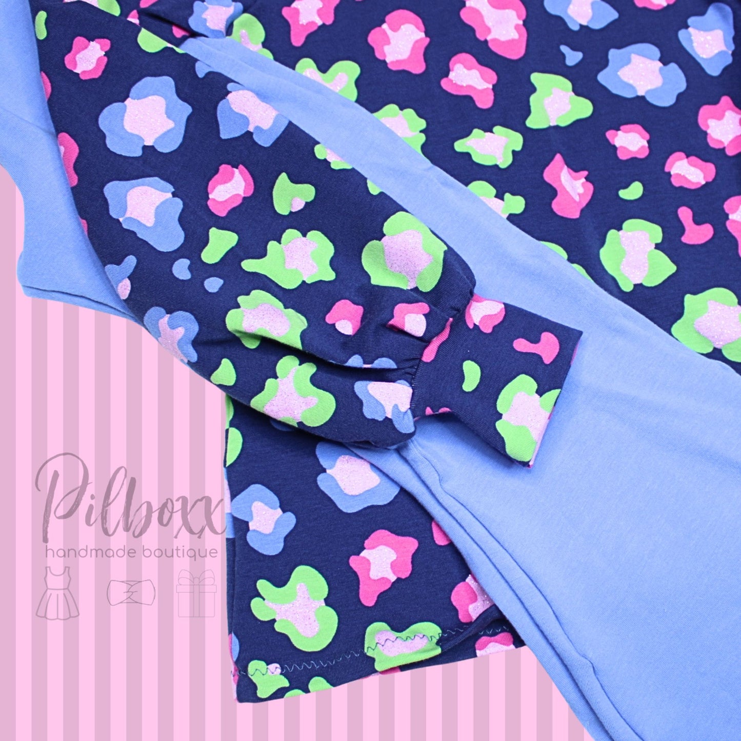 Glitter Cheetah Puffy Sleeve Top