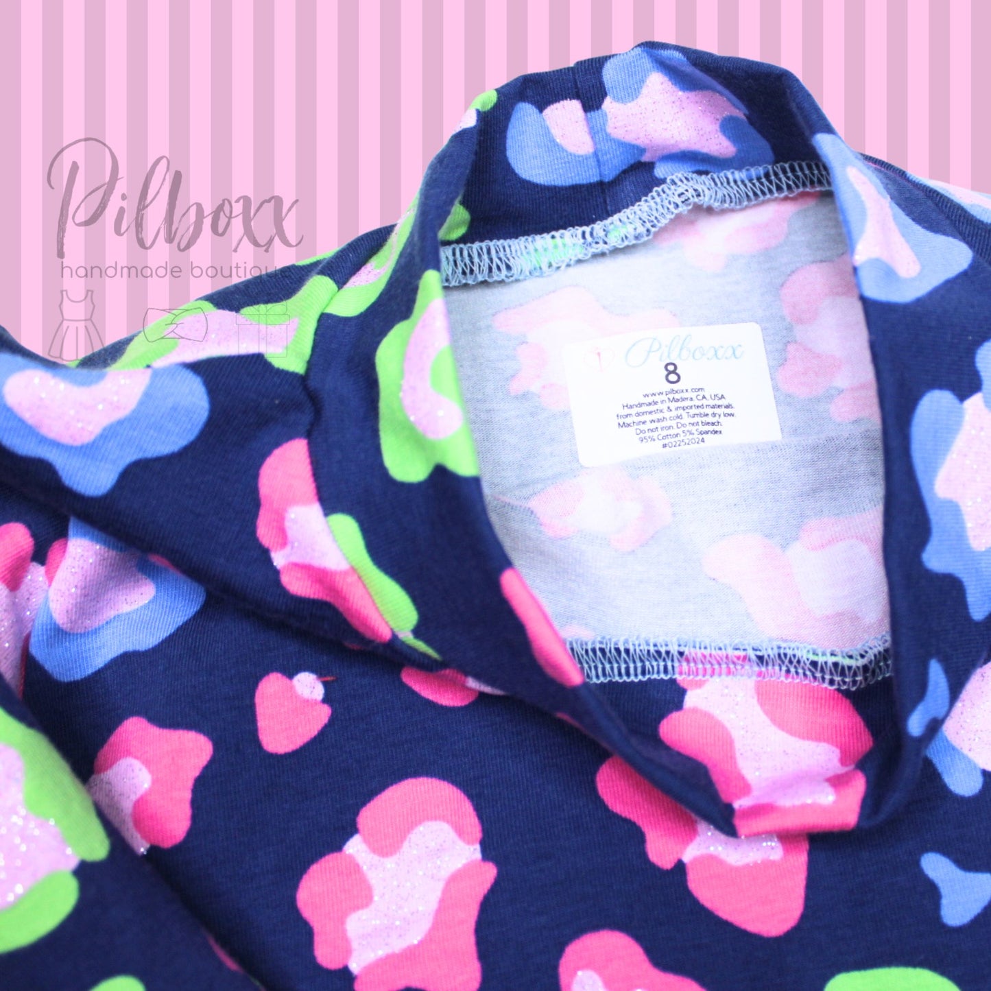 Glitter Cheetah Puffy Sleeve Top