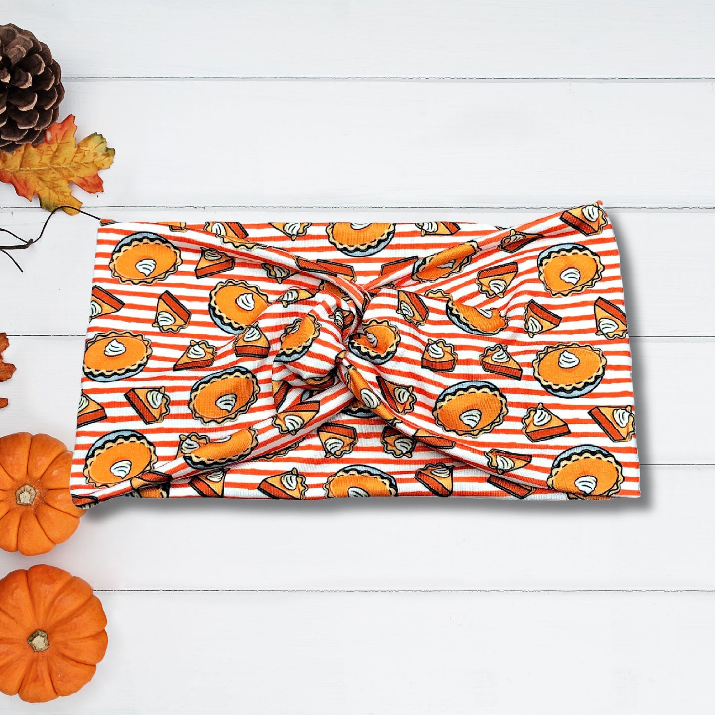 Wide Pumpkin Pie Headband