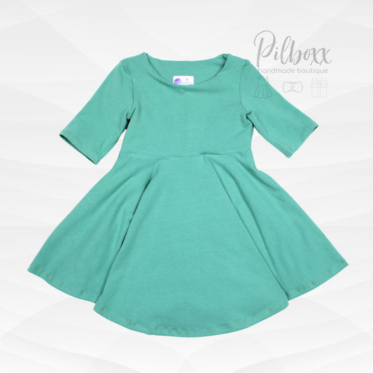 Solid Color Cotton Dress for Girls, Handmade to order, TAT 1-2 weeks