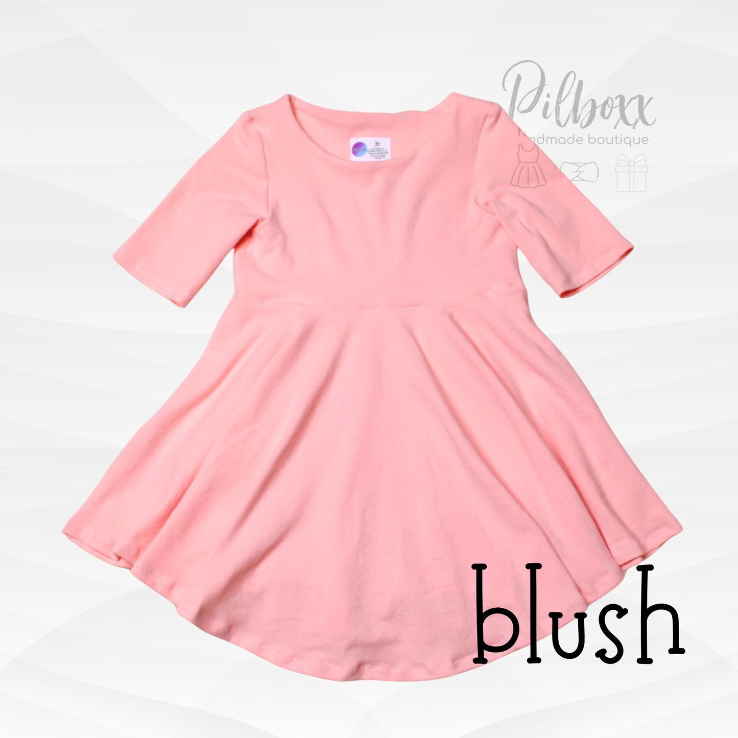 Solid Color Cotton Dress for Girls, Handmade to order, TAT 1-2 weeks