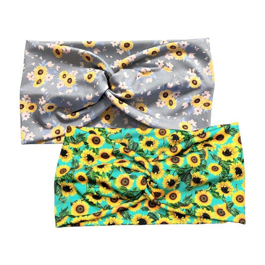 Wide Sunflower Headbands
