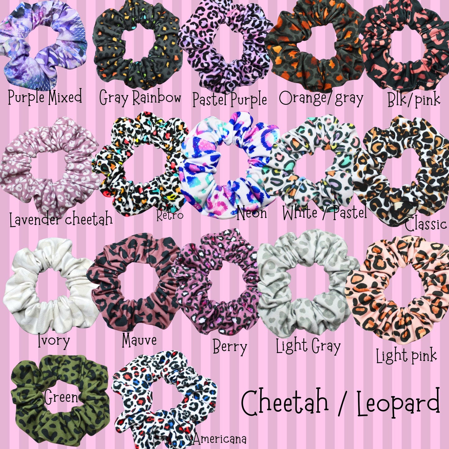 Leopard Hair Scrunchies