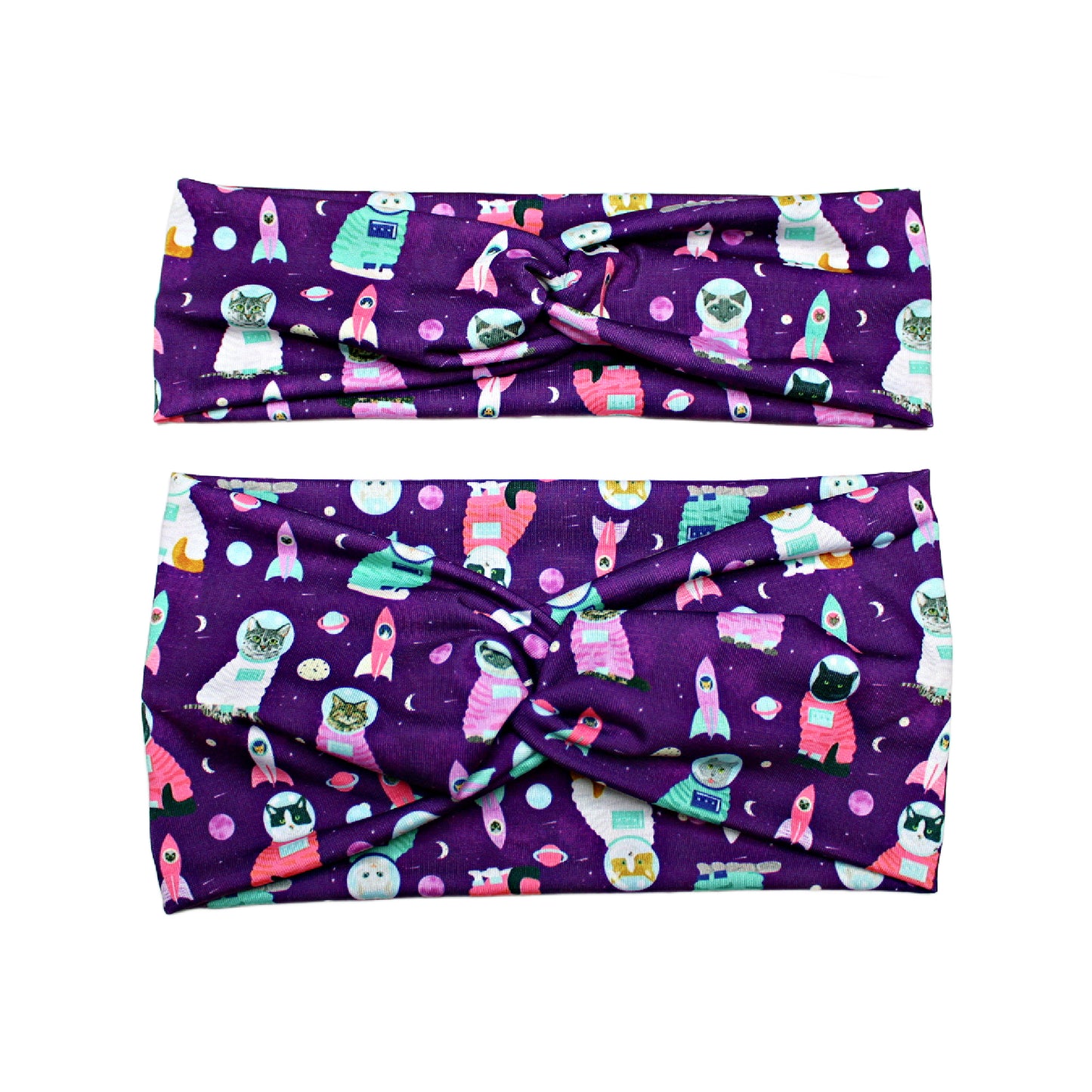 Purple Space Cat Headband