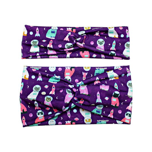Purple Space Cat Headband