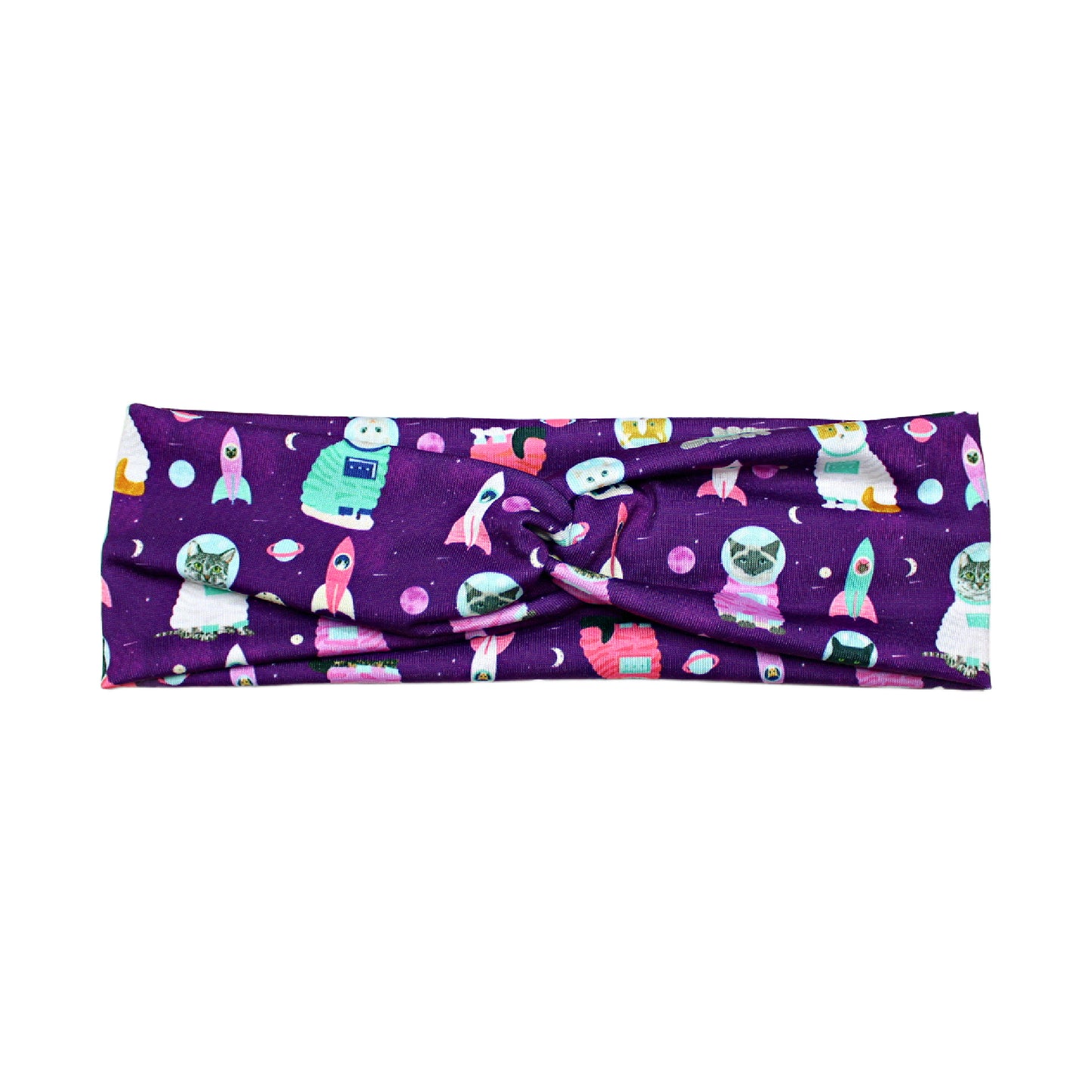 Purple Space Cat Headband