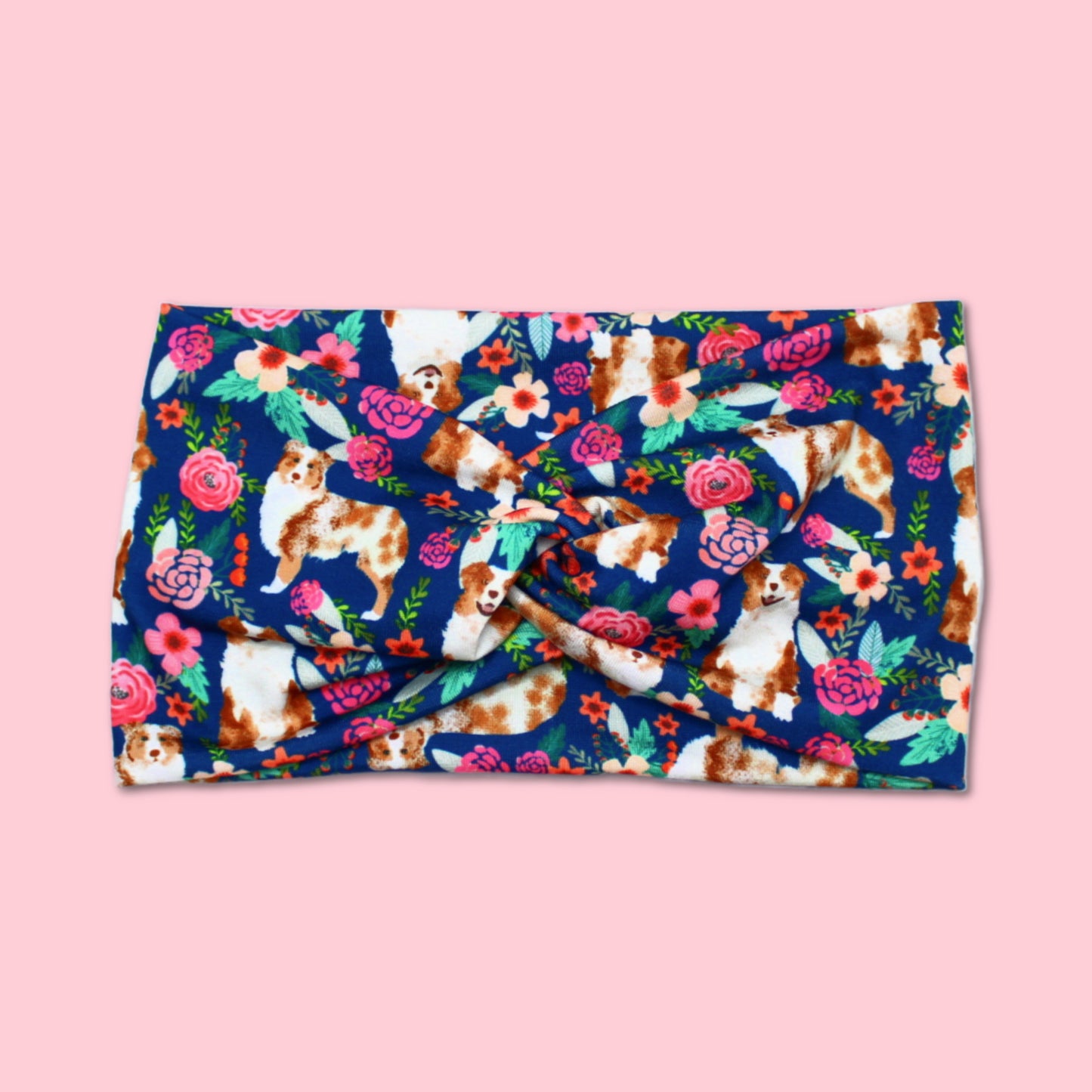 Red Merle Aussie Dog Print Headband
