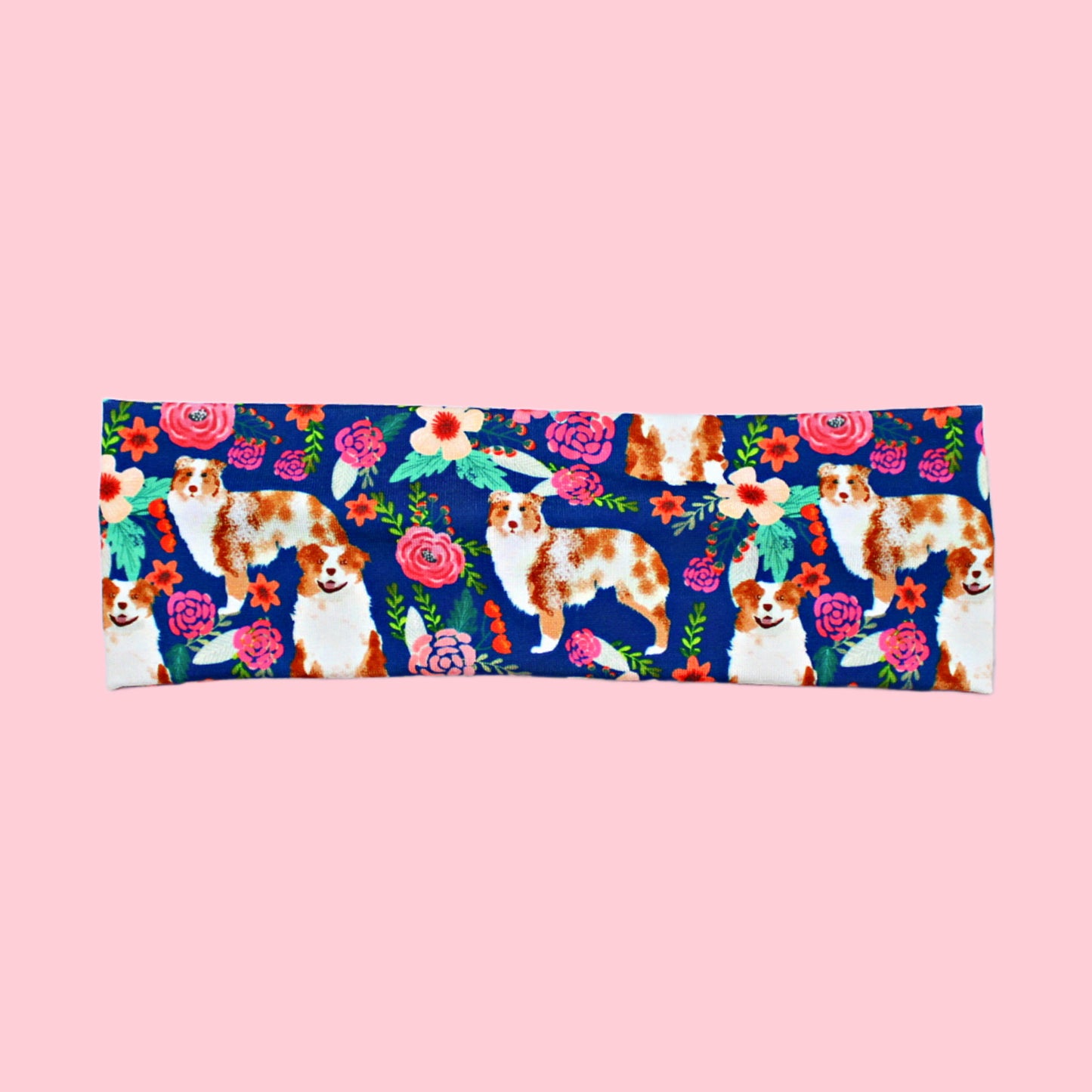 Red Merle Aussie Dog Print Headband