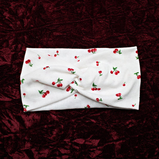 Cherry Pointelle Headband