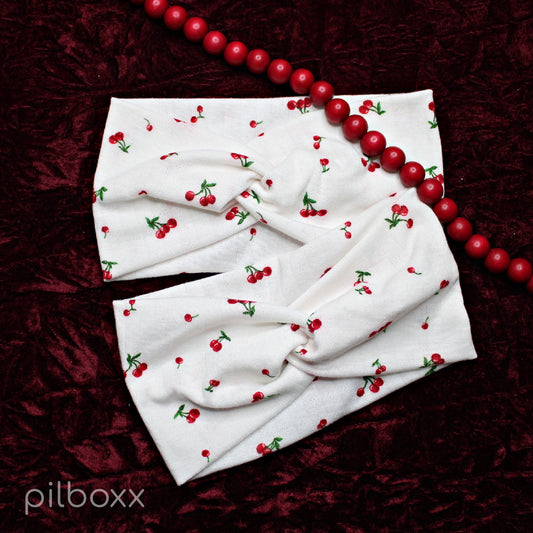 Cherry Pointelle Headband