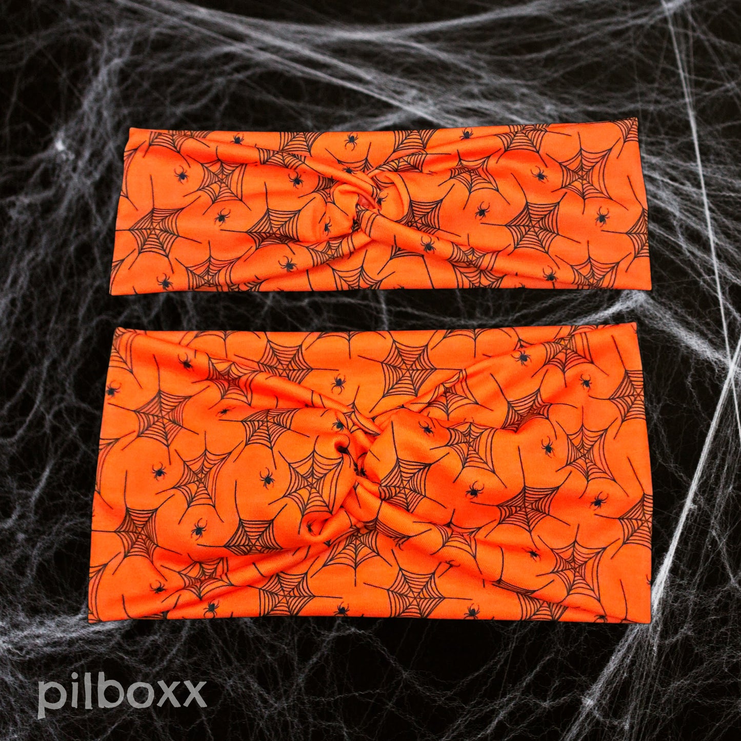 Orange Spiderweb Headband