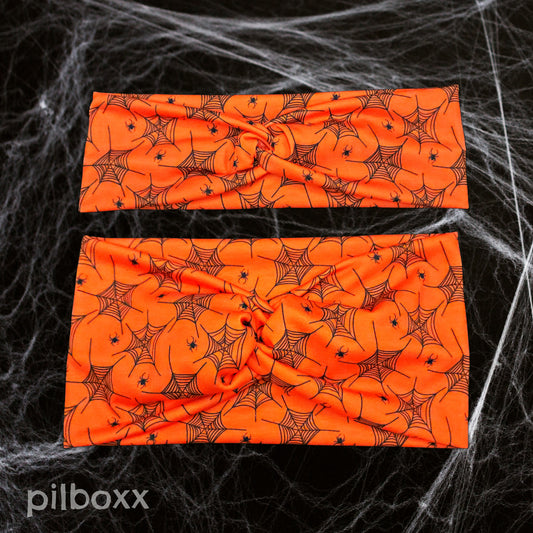 Orange Spiderweb Headband