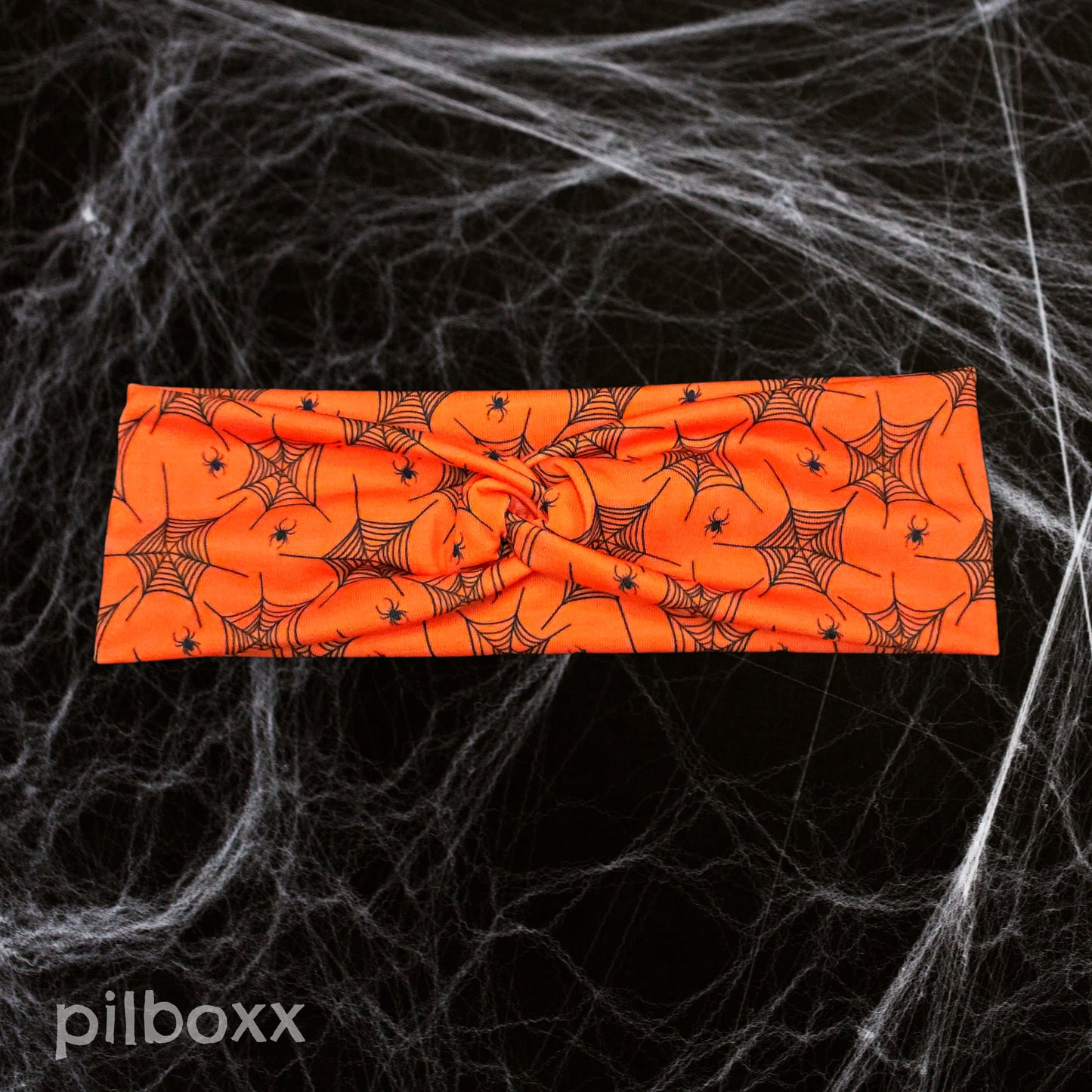 Orange Spiderweb Headband