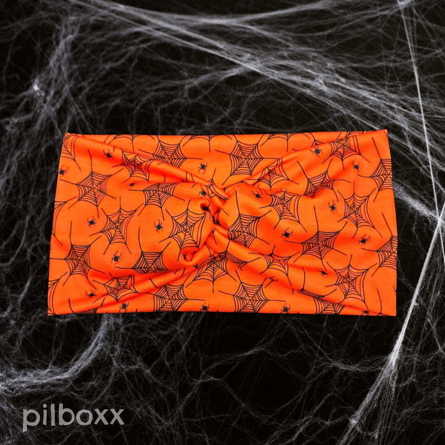Orange Spiderweb Headband