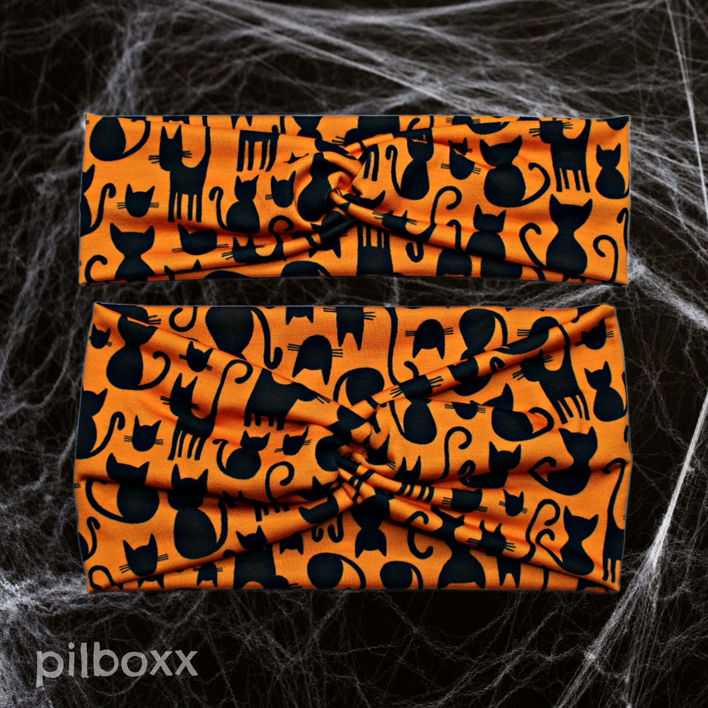 Orange Black Cat Headband