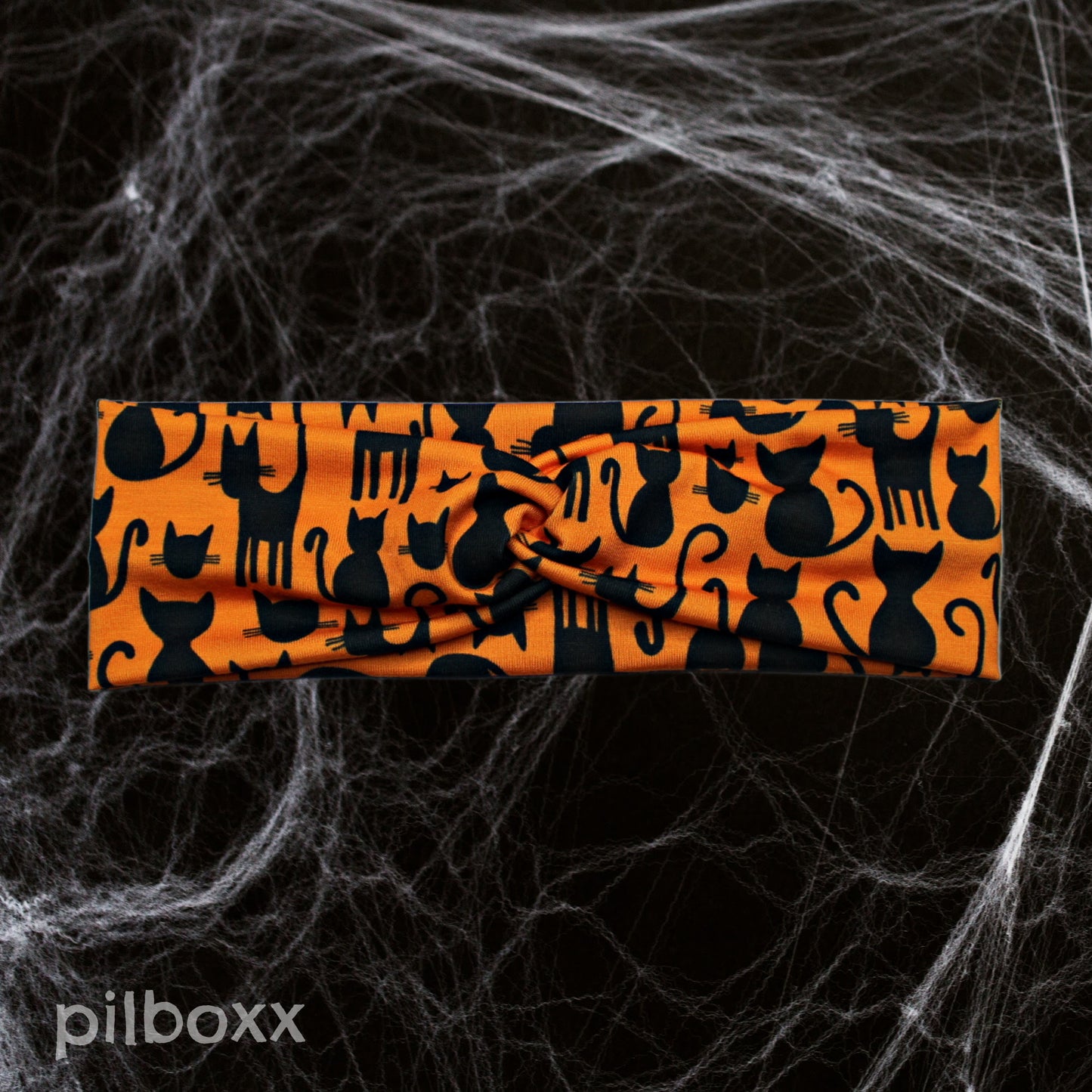 Orange Black Cat Headband