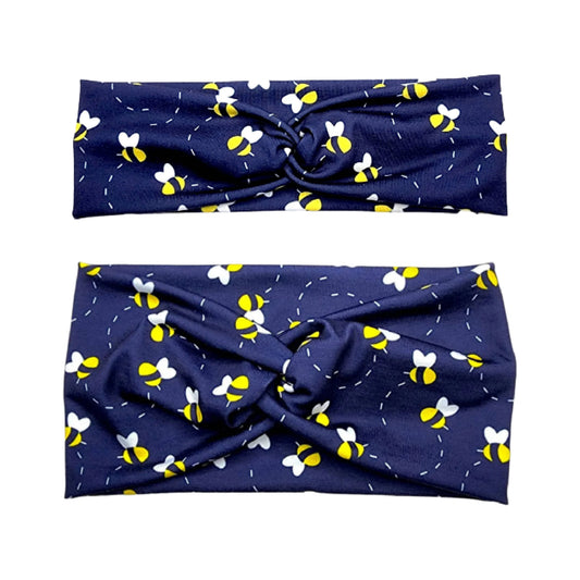 Navy Blue Bee Headband