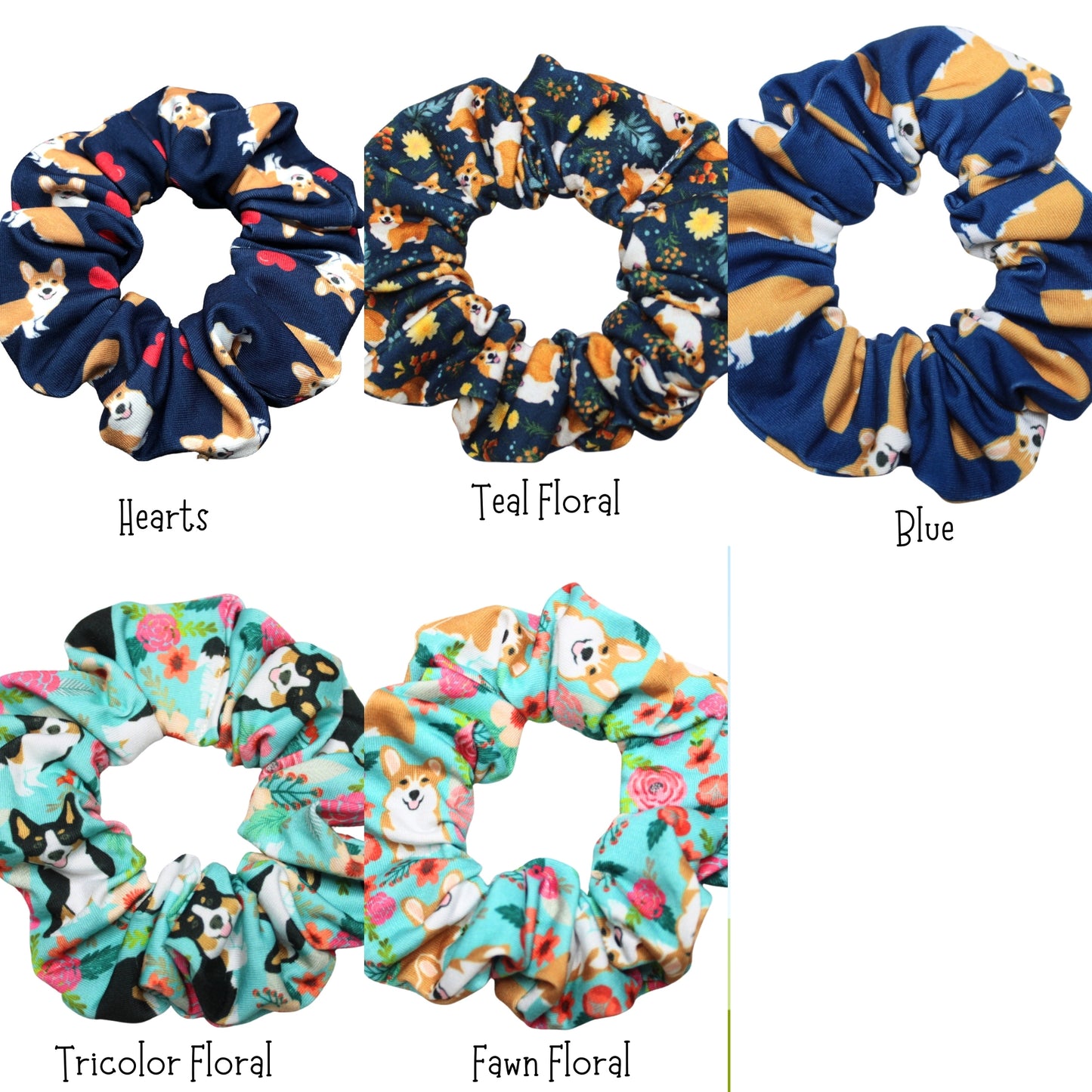 Corgi Dog Hair Scrunchies