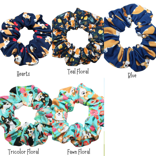 Corgi Dog Hair Scrunchies