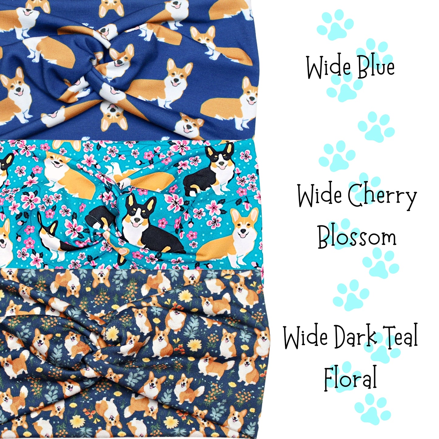 Corgi Dog Print Headbands