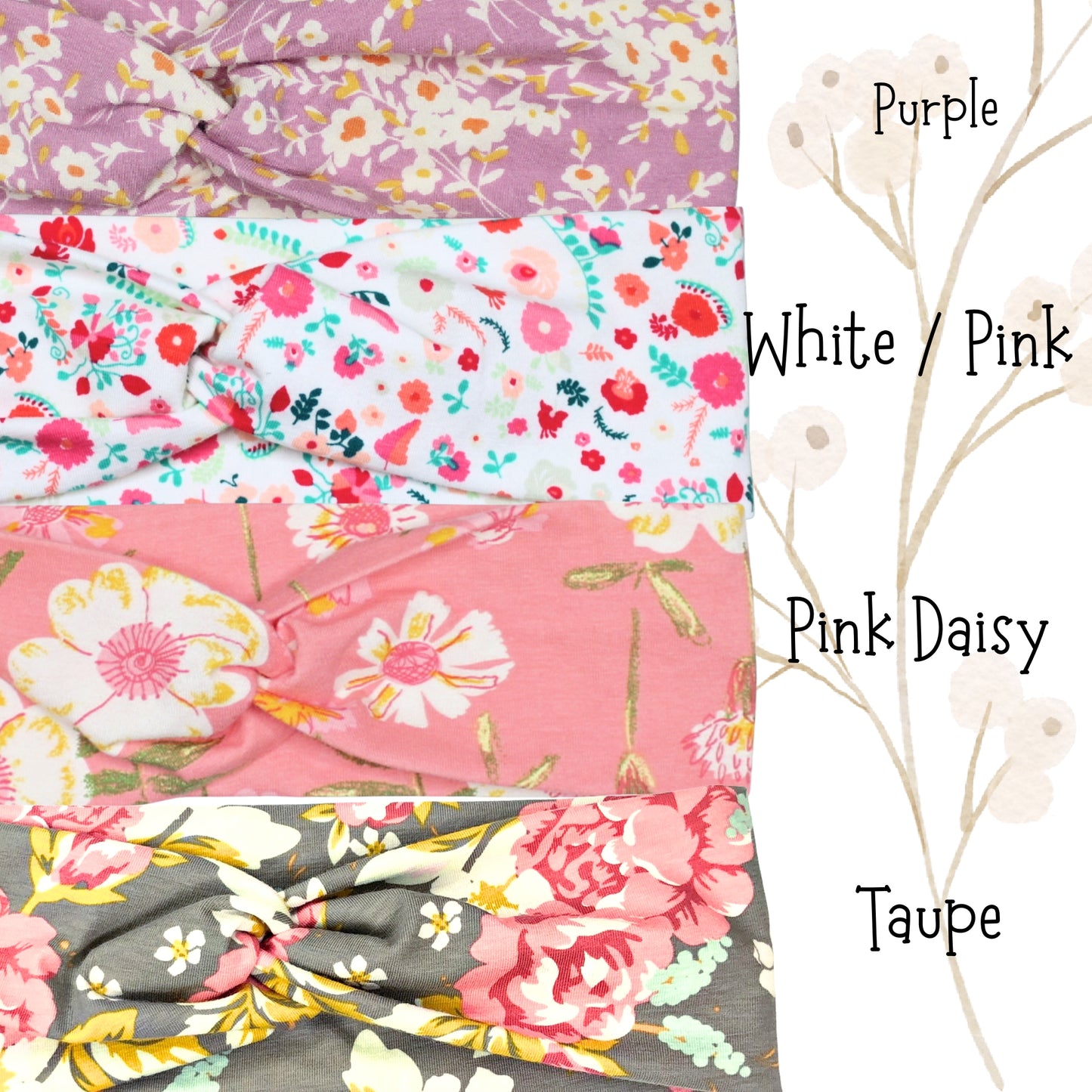 Cotton Floral Headbands