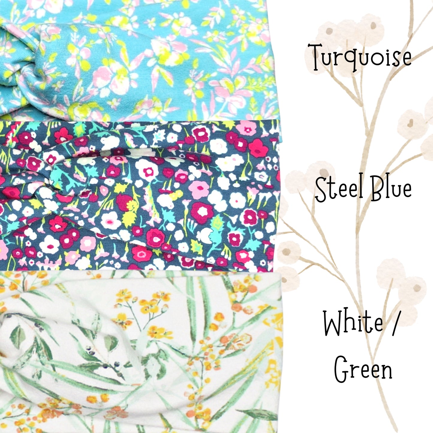 Cotton Floral Headbands