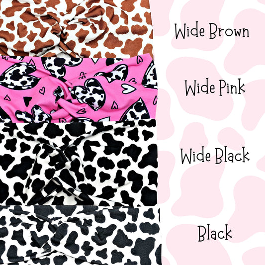 Cow Print Headbands