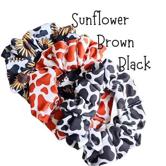 Cow Hair Scrunchies