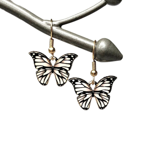 Simple Butterfly Drop Earrings