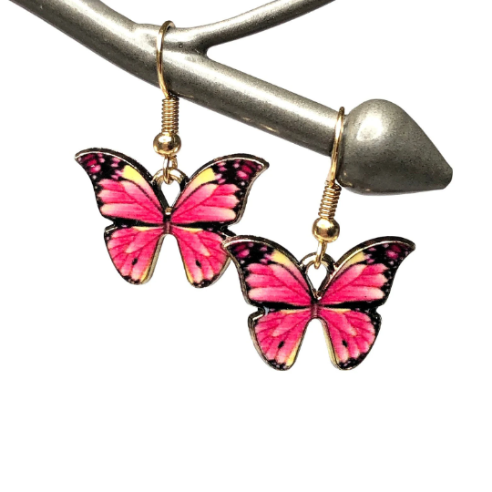 Simple Butterfly Drop Earrings