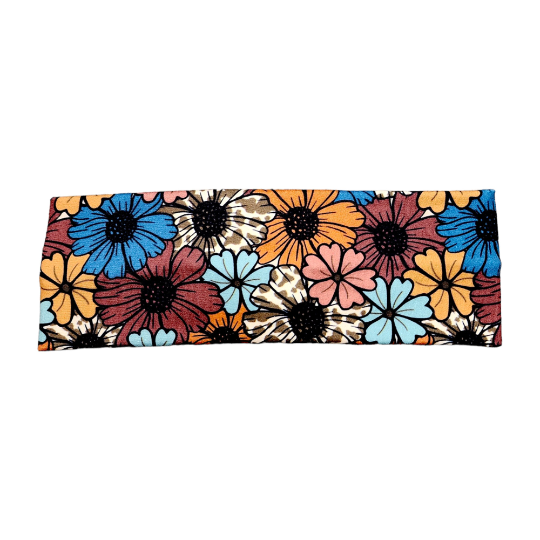 Sunflower Cow Print Headband for Women