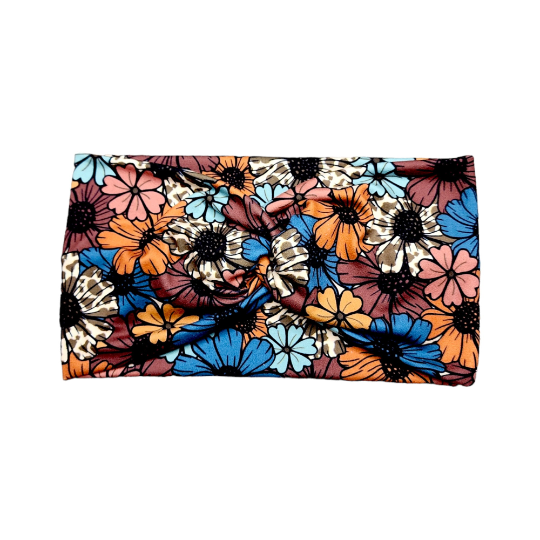 Wide Cow Print Headband