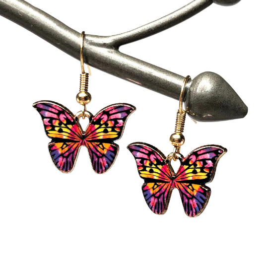 Simple Butterfly Drop Earrings