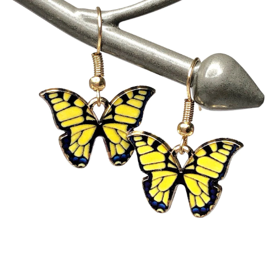 Simple Butterfly Drop Earrings