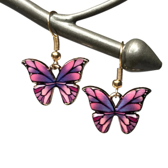 Simple Butterfly Drop Earrings