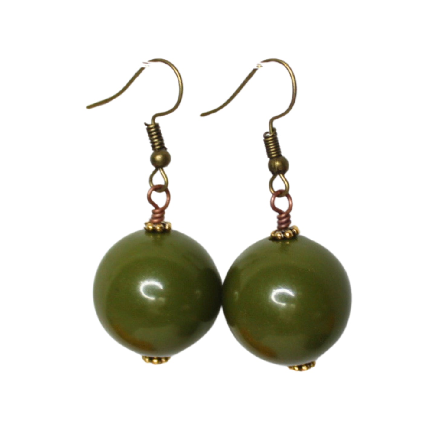 Chunky Bead Drop Earrings