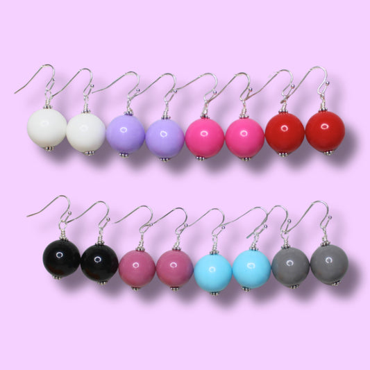 Gumball Bead Drop Earrings
