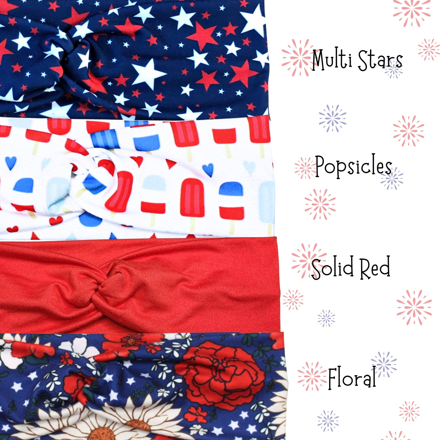 4th of July Stretchy Headbands