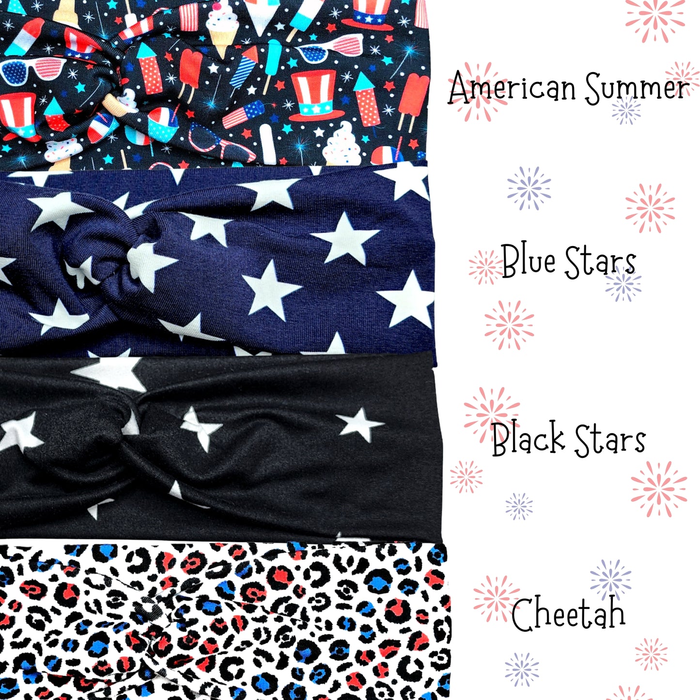 4th of July Stretchy Headbands