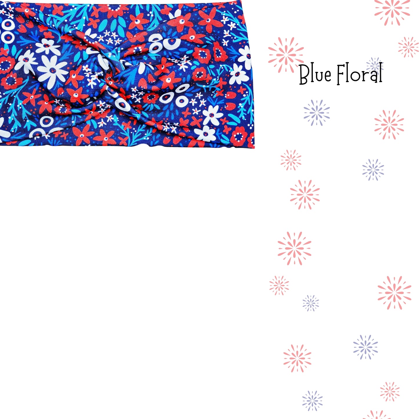 Wide 4th of July Stretchy Headbands