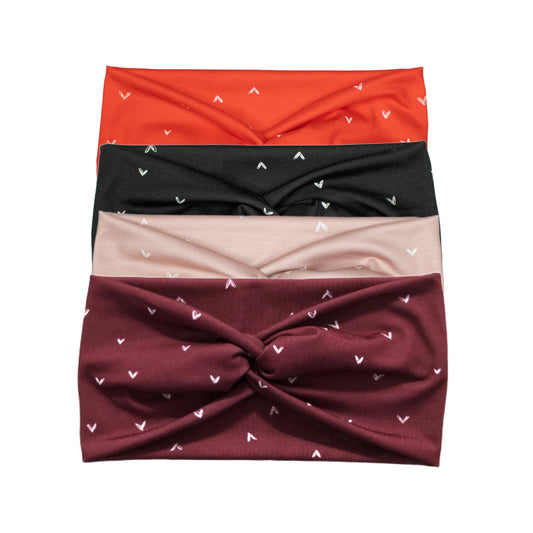 Wide Doodle Hearts Headband